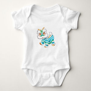 Entzückendes Blau des Neujahrsfest-Drache-2012 Baby Strampler