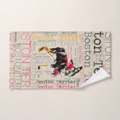 Entzückendes Boston Terrier Badhandtuch Set (Handtuch)