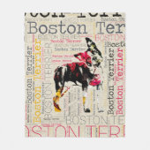 Entzückendes Boston Terrier Fleecedecke (Vorderseite)