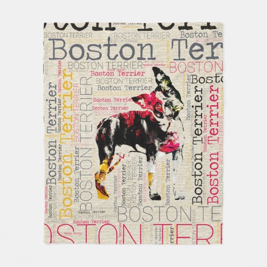 Entzückendes Boston Terrier Fleecedecke (Vorderseite)