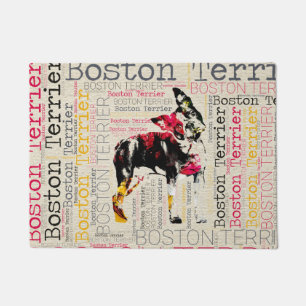 Entzückendes Boston Terrier Fußmatte