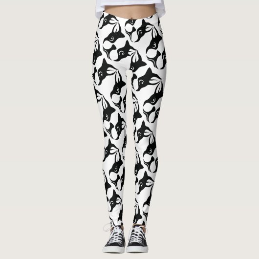 Entzückendes Boston Terrier Leggings (Vorderseite)