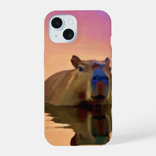 Entzückendes Capybara iPhone 15 Hülle (Rückseite)