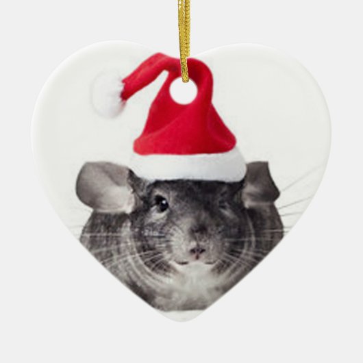 Entzückendes Chinchilla-Sankt-Modell Keramik Ornament (Vorne)