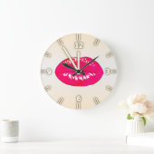 Entzückendes cooles Trendy , Lippen - Große Wanduhr (Zuhause)