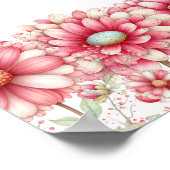 Entzückendes Feen-Mädchen Errötendes Blumen Geburt Poster (Ecke)