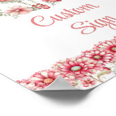Entzückendes Feen-Mädchen Schamröte-Blumen Geburts Poster (Ecke)