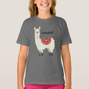 Entzückendes gekleidetes oben Lama T-Shirt