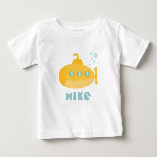 Entzückendes gelbes Unterseeboot Underwater Baby T-shirt (Vorderseite)