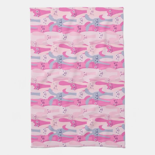 Entzückendes Geschirrtuch des Osterhasen-Muster-| (Vertikal)