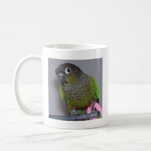 Entzückendes Greencheek Conure Kaffeetasse (Links)