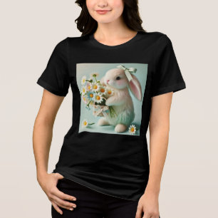 Entzückendes Hasenbouquet-T-Shirt Tri-Blend Shirt
