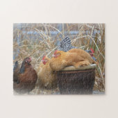 Entzückendes Huhn-Puzzlespiel Puzzle (Horizontal)