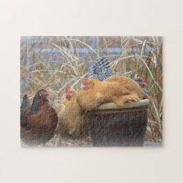 Entzückendes Huhn-Puzzlespiel Puzzle