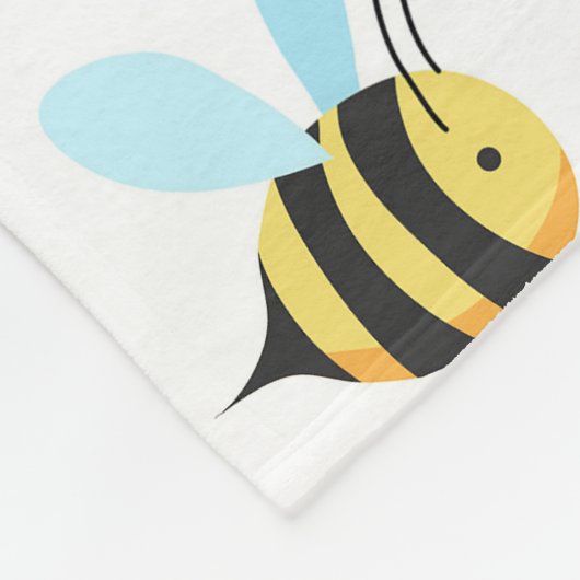 Entzückendes Hummel-Bienen-Muster Fleecedecke (Ecke)