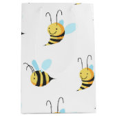 Entzückendes Hummel-Bienen-Muster Mittlere Geschenktüte (Vorderseite)