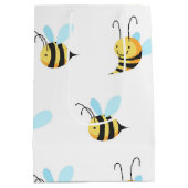 Entzückendes Hummel-Bienen-Muster Mittlere Geschenktüte (Rückseite)