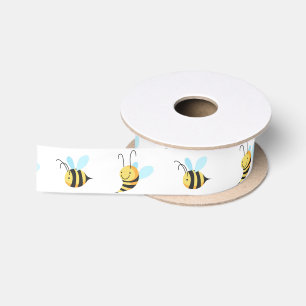 Entzückendes Hummel-Bienen-Muster Satinband