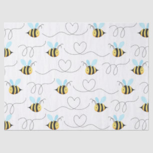 Entzückendes Hummel-Bienen-Muster Seidenpapier