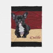 Entzückendes iCuddle französische Bulldogge Fleecedecke (Vorderseite)
