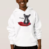 Entzückendes iCuddle französische Bulldogge Hoodie (Vorderseite)