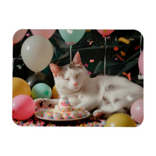 Entzückendes Katzen-Geburtstagsfeier-Design Magnet