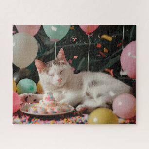 Entzückendes Katzen-Geburtstagsfeier-Design Puzzle