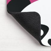Entzückendes Kawaii Panda-Bärn-Gesichts-Rosa Mousepad (Ecke)