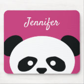 Entzückendes Kawaii Panda-Bärn-Gesichts-Rosa Mousepad (Vorne)