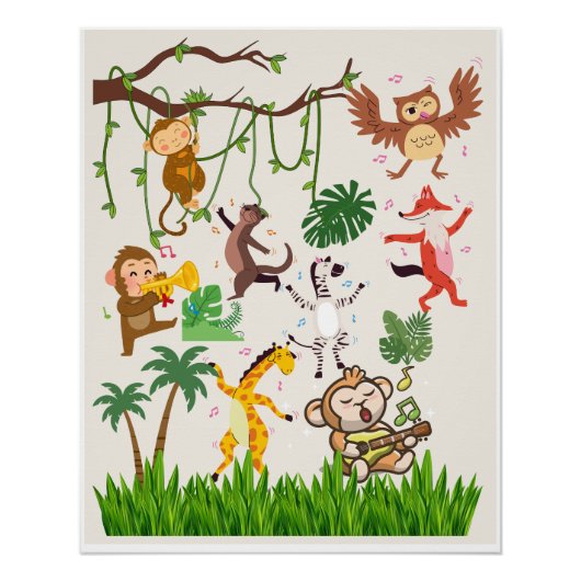 Entzückendes Kinderzimmer-Design Poster (Vorderseite)