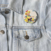 entzückendes kleines Mädchen mit entzückendem Button (Beispiel)