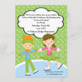 Entzückendes Mädchen u. BoyIce Einladung