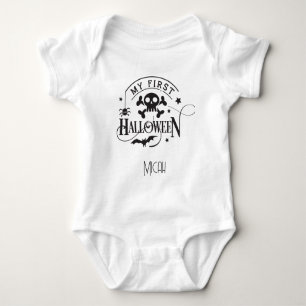 Entzückendes "Mein erstes Halloween" Monogramm-Nam Baby Strampler