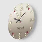 Entzückendes niedliches, Marienkäfer, Große Wanduhr (Winkel)