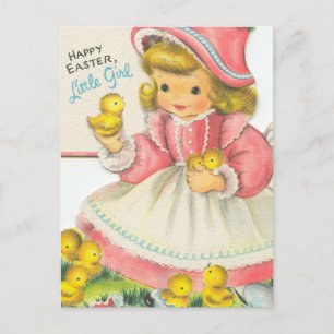 Entzückendes Ostermädchen Postkarte