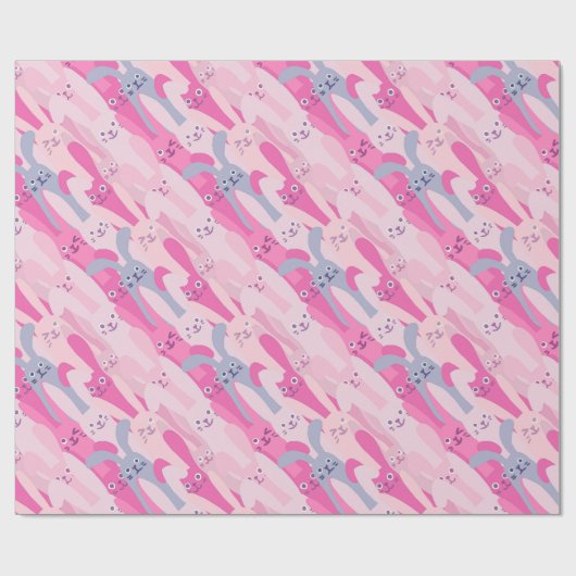 Entzückendes Packpapier des Osterhasen-Muster-| (Flach)