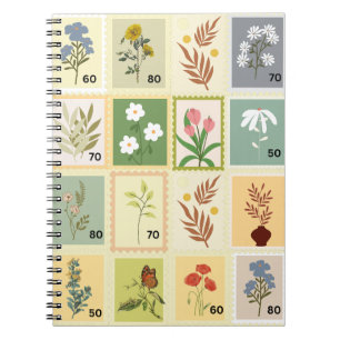 Entzückendes Pastell-Stempel-Muster Grün Pink Blau Notizblock