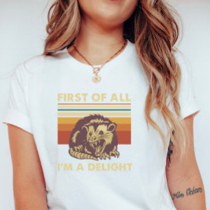 Entzückendes Possum Retro; Lustiges Sommer Stateme T-Shirt