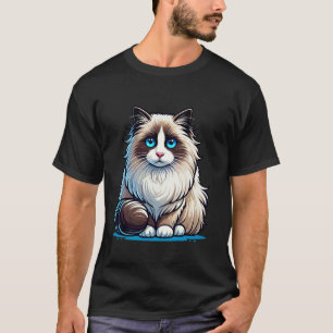 Entzückendes Ragdoll-Katze-Design T-Shirt