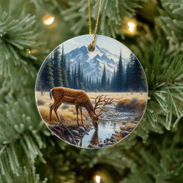 Entzückendes Reh-Tier-Andenken Keramik Ornament