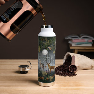 Entzückendes Rentier bei Nacht Trinkflasche