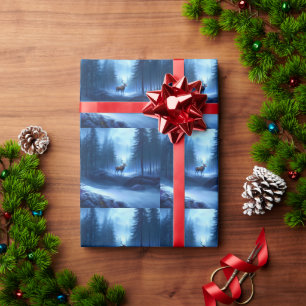 Entzückendes Rentier Winter-Wunderland Urlaub Geschenkpapier