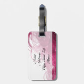 Entzückendes Rosa des Ballerina-Tänzer-| DIY des Gepäckanhänger (Rückseite vertikal)