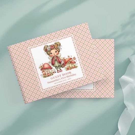Entzückendes Rosa-Feengeburtstags-Gästebuch Gästebuch