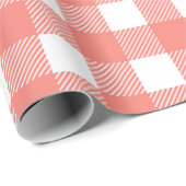 Entzückendes rot-weißes Gingham-Design Geschenkpapier (Rolleneckpunkt)