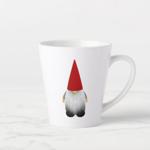 Entzückendes rotes Hut Gnom Grafikdesign Milchtasse