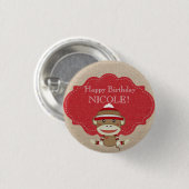 Entzückendes rustikales kundenspezifisches button (Vorne & Hinten)