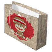 Entzückendes rustikales kundenspezifisches große geschenktüte (Vorderseite Schrägansicht)