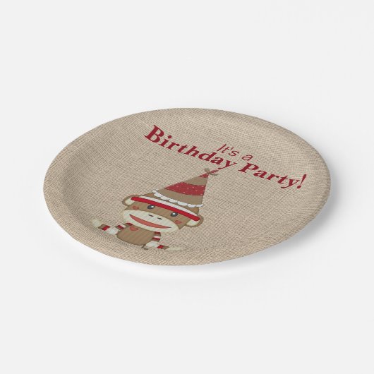 Entzückendes rustikales kundenspezifisches pappteller (Schrägansicht)