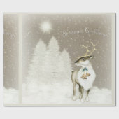 Entzückendes rustikales Ren im Winter Geschenkpapier (Flach)